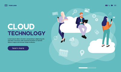 Cloud Technology Concept, modern design