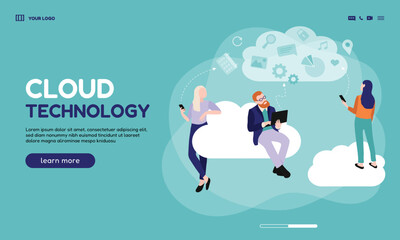 Cloud Technology Concept, modern design
