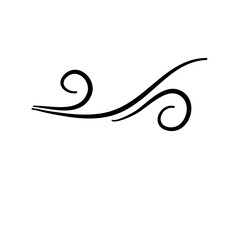 Obraz premium doodle wind blow