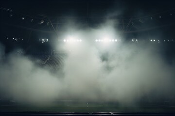 Smoke and fog in a stadium