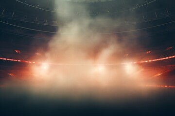 Smoke and fog in a stadium