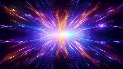 abstract background with fractals, colorful caleidoscope effect lights in digital cyber space