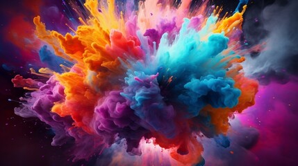 abstract color explosion on the background