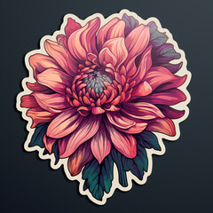 sticker flower created with Generative Ai
