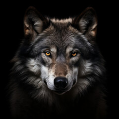 A dominant alpha wolf, showcasing its powerful rule and unstoppable dignity created with Generative Ai