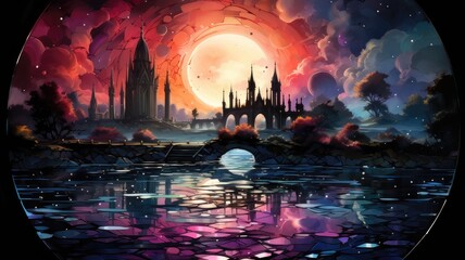 Obraz premium Exploring Portals to Alternate Realities. Unlocking the Gateway to Another Universe 