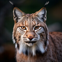 Balkan lynx, professional shot, wallpapers, 8k, film photography created with Generative Ai