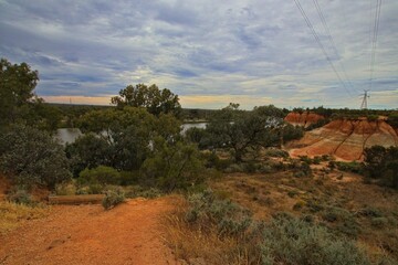 Scenic view of Red Cliffs in Victoria, Australia