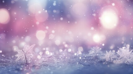 Fototapeta na wymiar Iridescent background with snowflake details symbolizing chilly winter days. Winter wonderland.