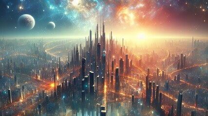 Interstellar Utopia - obrazy, fototapety, plakaty
