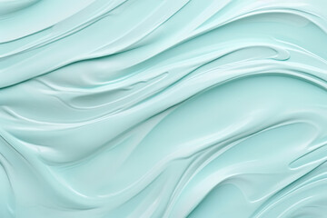 cream texture on pastel blue background, illustration for product presentation template, copy space. Ai generative