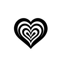 Heartfelt Embrace: Romantic Heart Vector - An Artistic Expression of Love in a Stylish and Decorative Design
