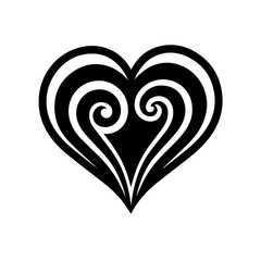 Heartfelt Embrace: Romantic Heart Vector - An Artistic Expression of Love in a Stylish and Decorative Design