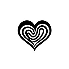 Heartfelt Embrace: Romantic Heart Vector - An Artistic Expression of Love in a Stylish and Decorative Design