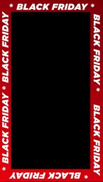 black friday frame with transparent background 