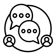 Communication line icon illustration vector graphic