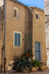 Fototapeta na wymiar A colorful alley in the village of Le Castellet in south of France