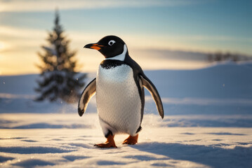Obraz premium penguin in polar regions