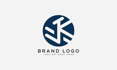 letter JK logo design vector template design for brand.