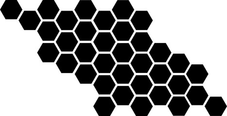 Captivating Black Honeycomb: Modern Vector Art, Hexagonal Harmony, Sleek Design – A Minimalist Marvel in Contemporary Graphics