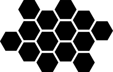 Captivating Black Honeycomb: Modern Vector Art, Hexagonal Harmony, Sleek Design – A Minimalist Marvel in Contemporary Graphics