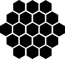 Captivating Black Honeycomb: Modern Vector Art, Hexagonal Harmony, Sleek Design – A Minimalist Marvel in Contemporary Graphics