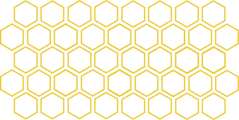 Sunny Hexagons: Vibrant Yellow Honeycomb Vector – Geometric Patterns and Organic Beauty in Nature-Inspired Design