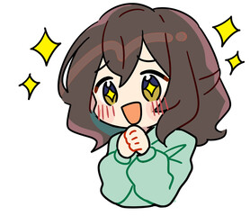 お金に関するかわいい女性のイラスト素材