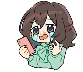 お金に関するかわいい女性のイラスト素材