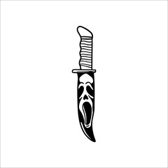 ghost concept knife illustration vector