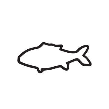 recommend clip art: 魚の線画シルエットイラスト