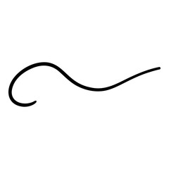 Calligraphy swoosh wavy line vector elements set