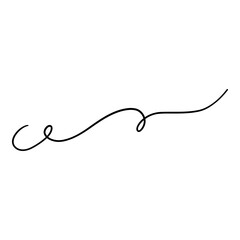 Calligraphy swoosh wavy line vector elements set