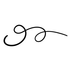 Calligraphy swoosh wavy line vector elements set