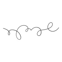 Calligraphy swoosh wavy line vector elements set