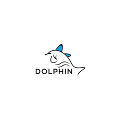 Dolphin logo design icon template
