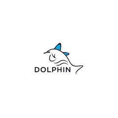 Fototapeta premium Dolphin logo design icon template 