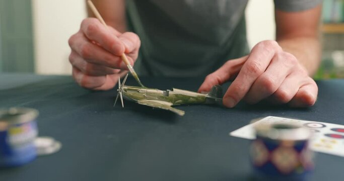 Painting a plastic kit toy aeroplane