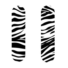 illustration of numbers with a zebra pattern