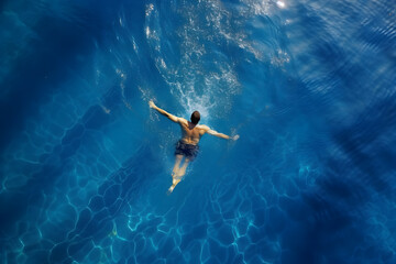 Individual Swimming Trip in the Blue Ocean