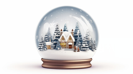 Fototapeta na wymiar christmas Snow globe isolated