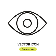 View icon vector. Linear-style sign for mobile concept and web design. View symbol illustration. Pixel vector graphics - Vector.