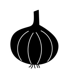 garlic icon on white background