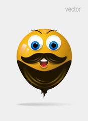 Icon, symbol, character of expression of emotions with the eyes.
3D vector image.