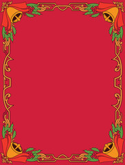 hand drawn retro vintage christmas frame and border 