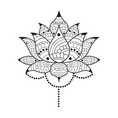  lotus flower coloring book vector design