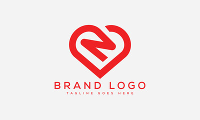 letter N logo design vector template design for brand.