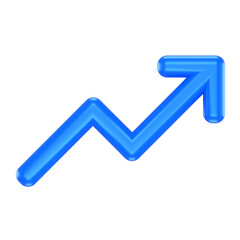 3D icon of a blue arrow