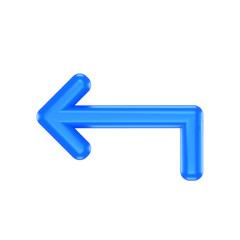 3D icon of a blue arrow