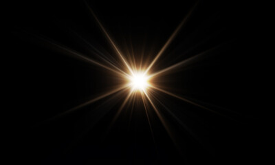 PSD Light flare, Glowing light explodes. Light effect. ray. shining sun, bright flash. © Vuang